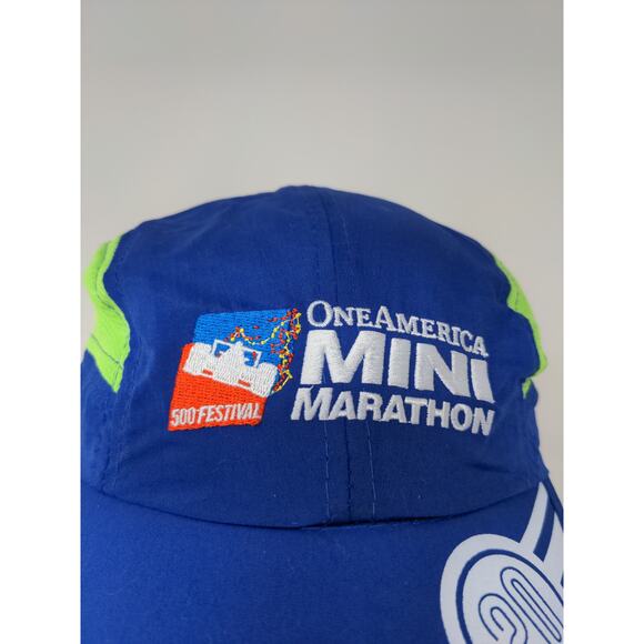 Indy 500 Festival Mini Marathon 2020 Strapback Hat Blue Green Embroidered - Picture 4 of 12
